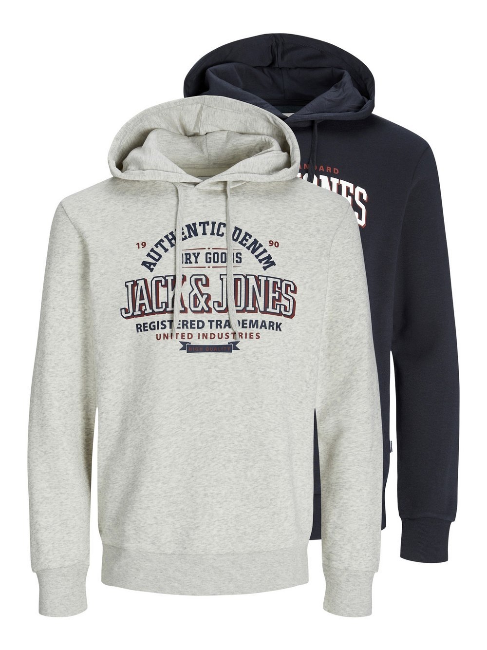 Jack & Jones Hoodie Herren mehrfarbig meliert, L