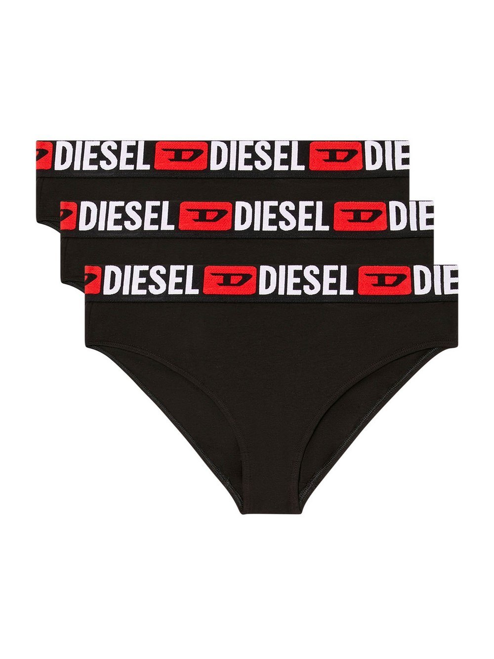 Diesel Slip 3er Pack Damen Baumwolle schwarz, XS