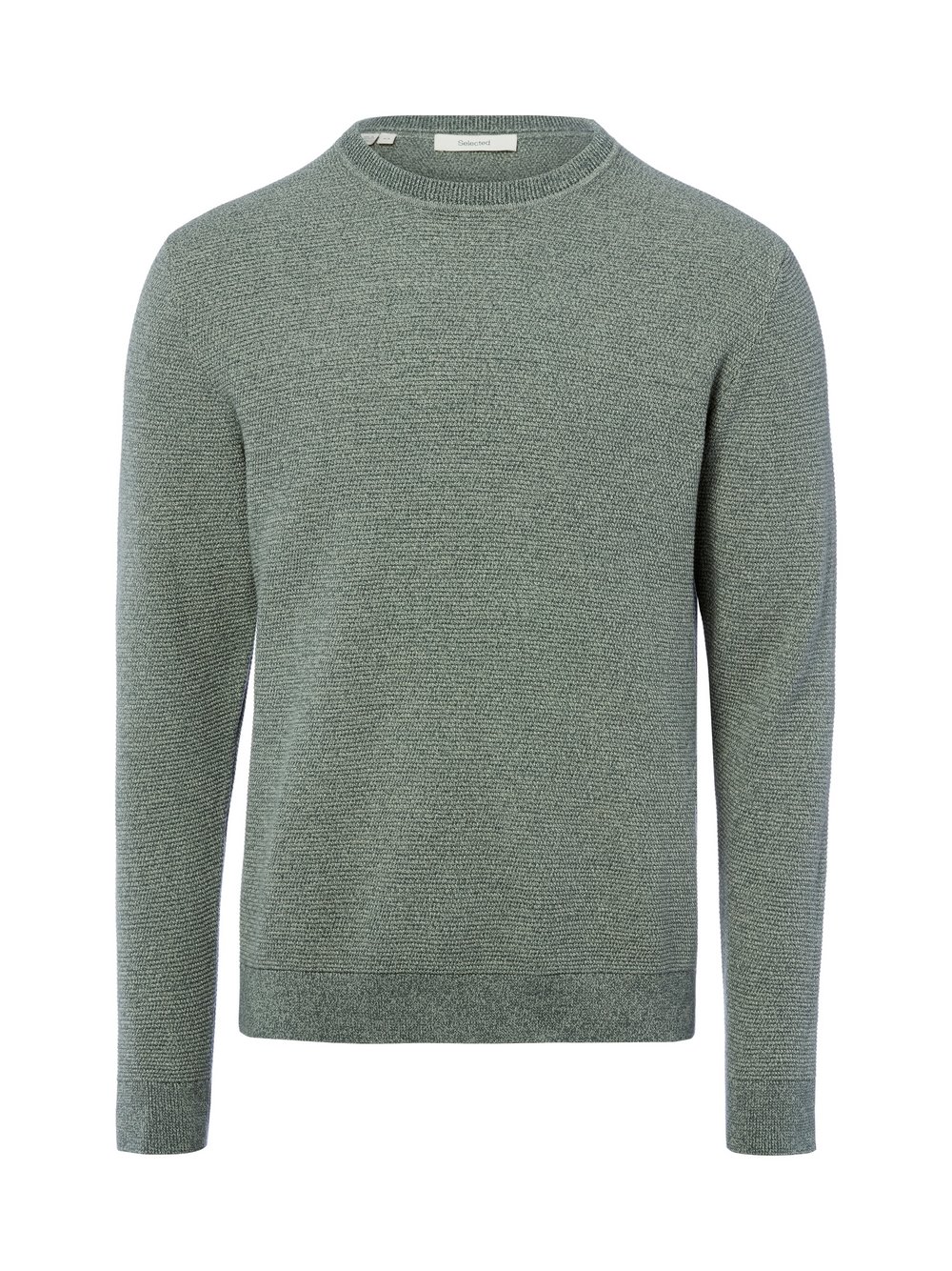 Selected Strickpullover Herren Baumwolle grün meliert, L