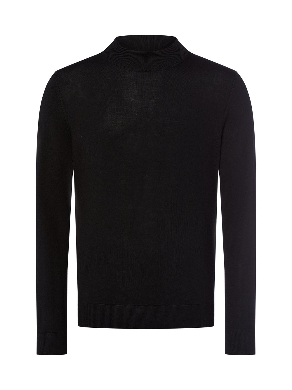 Selected Feinstrick-Pullover aus Merino-Wolle Herren schwarz, M