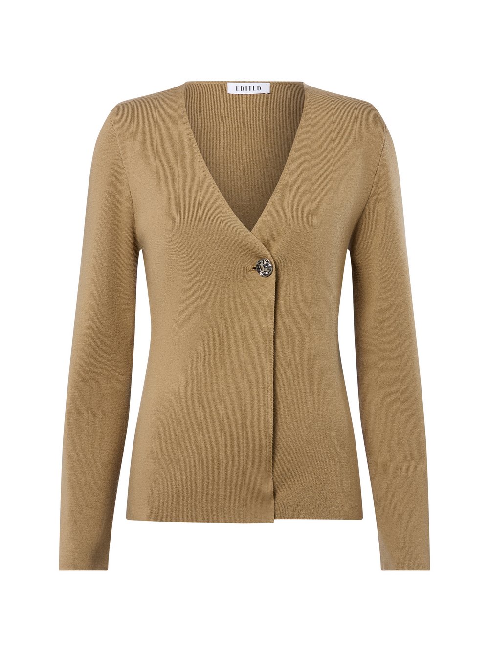 EDITED Strickjacke mit Wollanteil Damen Baumwolle braun, 36