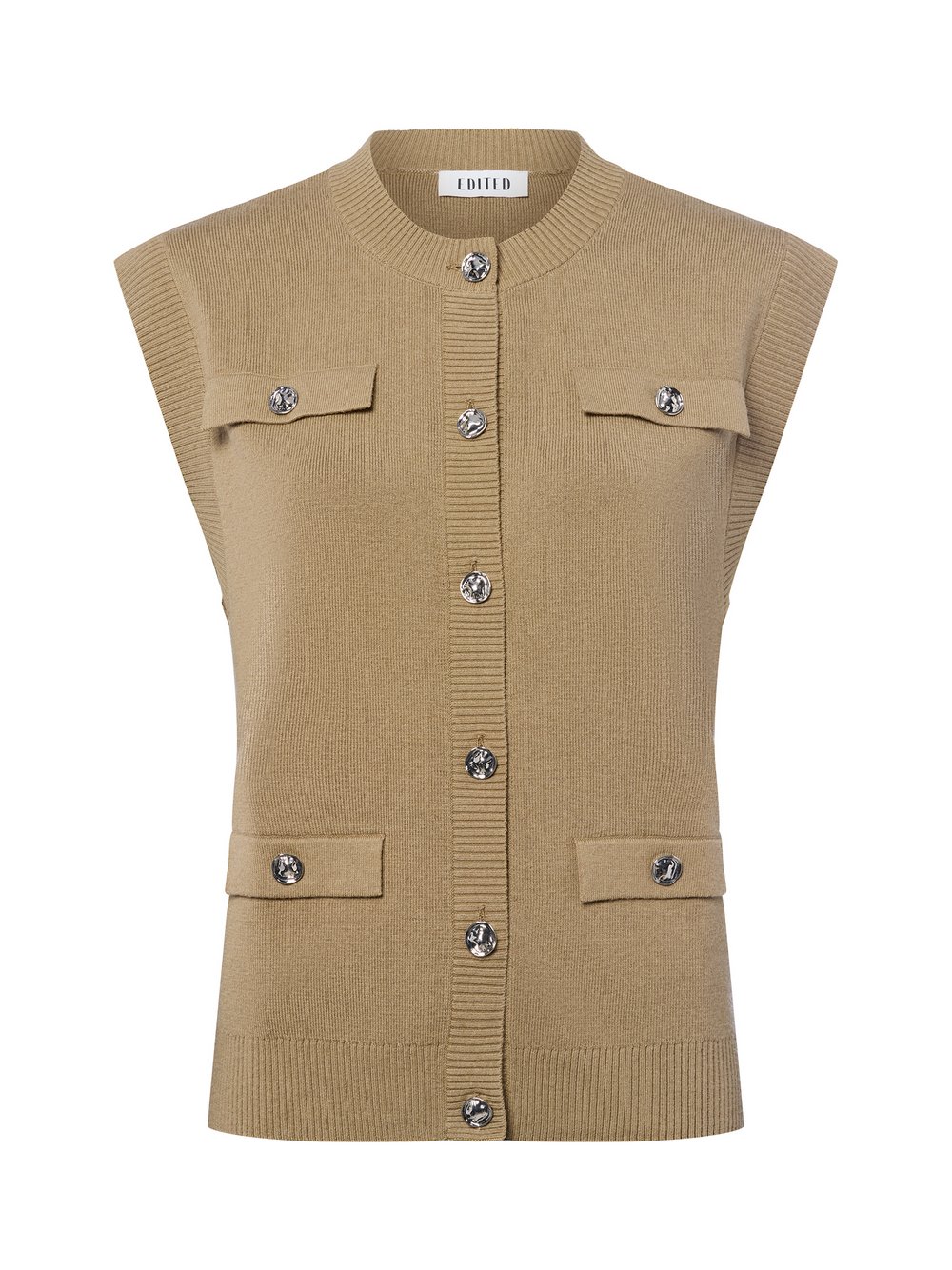 EDITED Strickweste mit Woll-Anteil Damen braun, 36