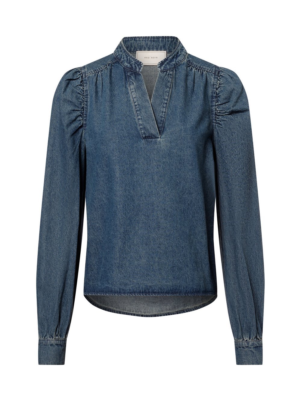 Neo Noir Jeansbluse Damen Baumwolle blau, 36