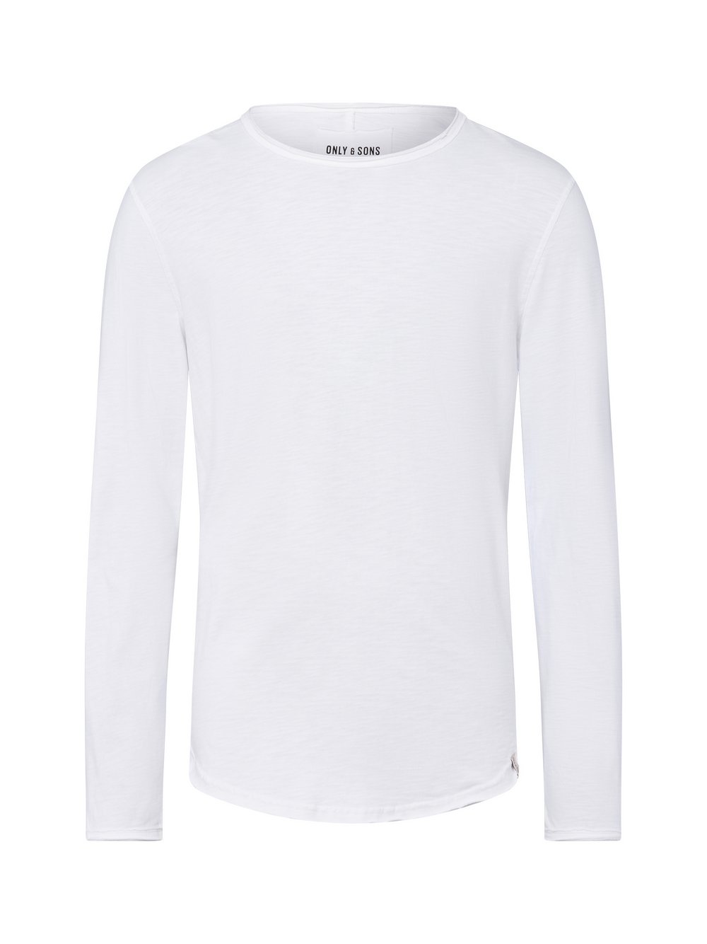 Thumbnail - Only&Sons Langarmshirt Herren Baumwolle weiß, M