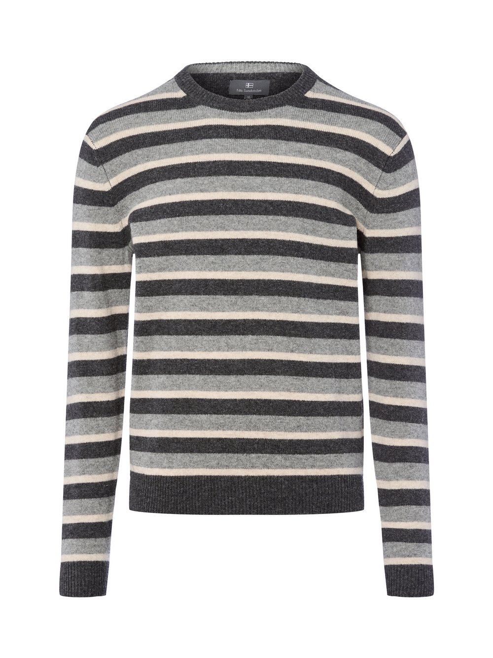 Nils Sundström Strickpullover Herren Wolle mehrfarbig gestreift, XL