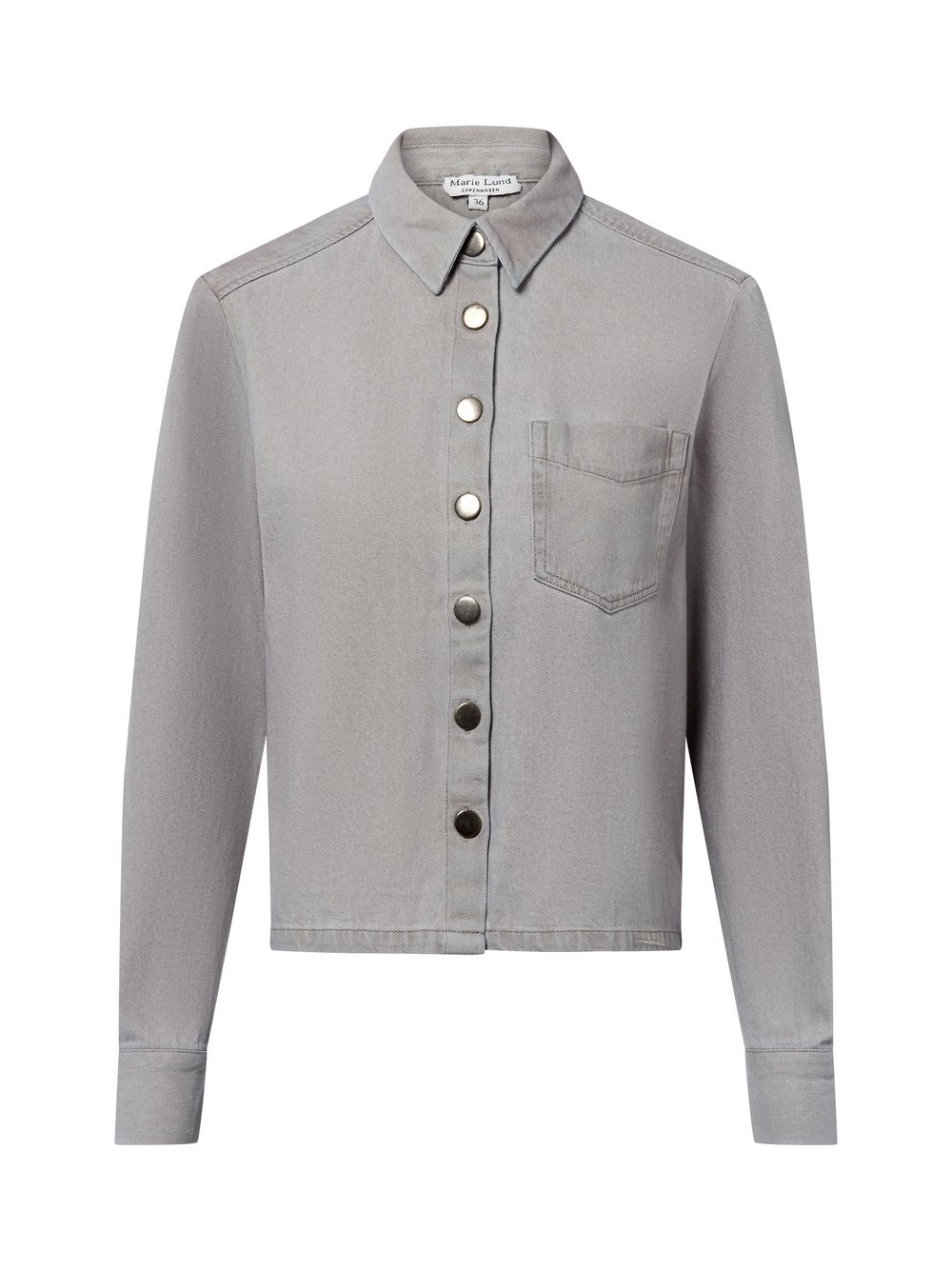 Marie Lund Jeansbluse Damen Baumwolle grau, 44