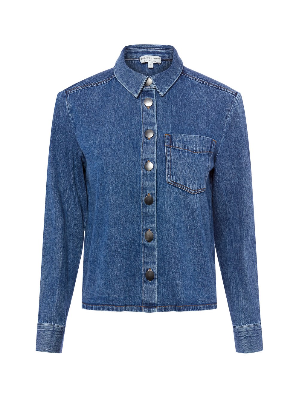 Marie Lund Jeansbluse Damen Baumwolle blau, 44