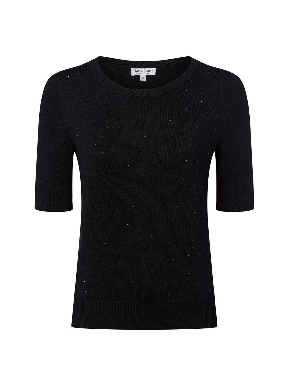 Marie Lund Kurzarmpullover Damen Viskose schwarz, L