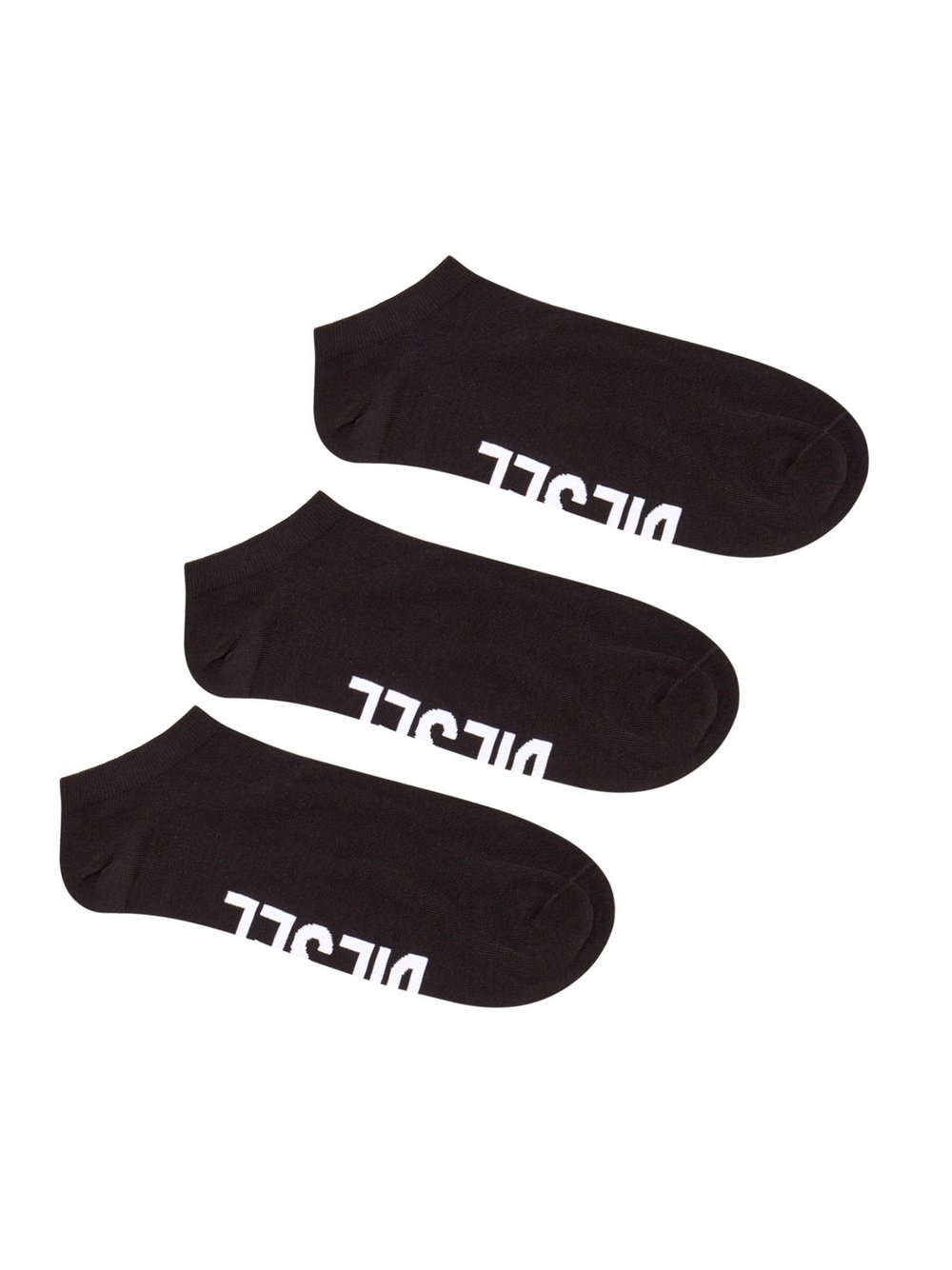 Diesel Socken 3er Pack Herren Baumwolle schwarz, S