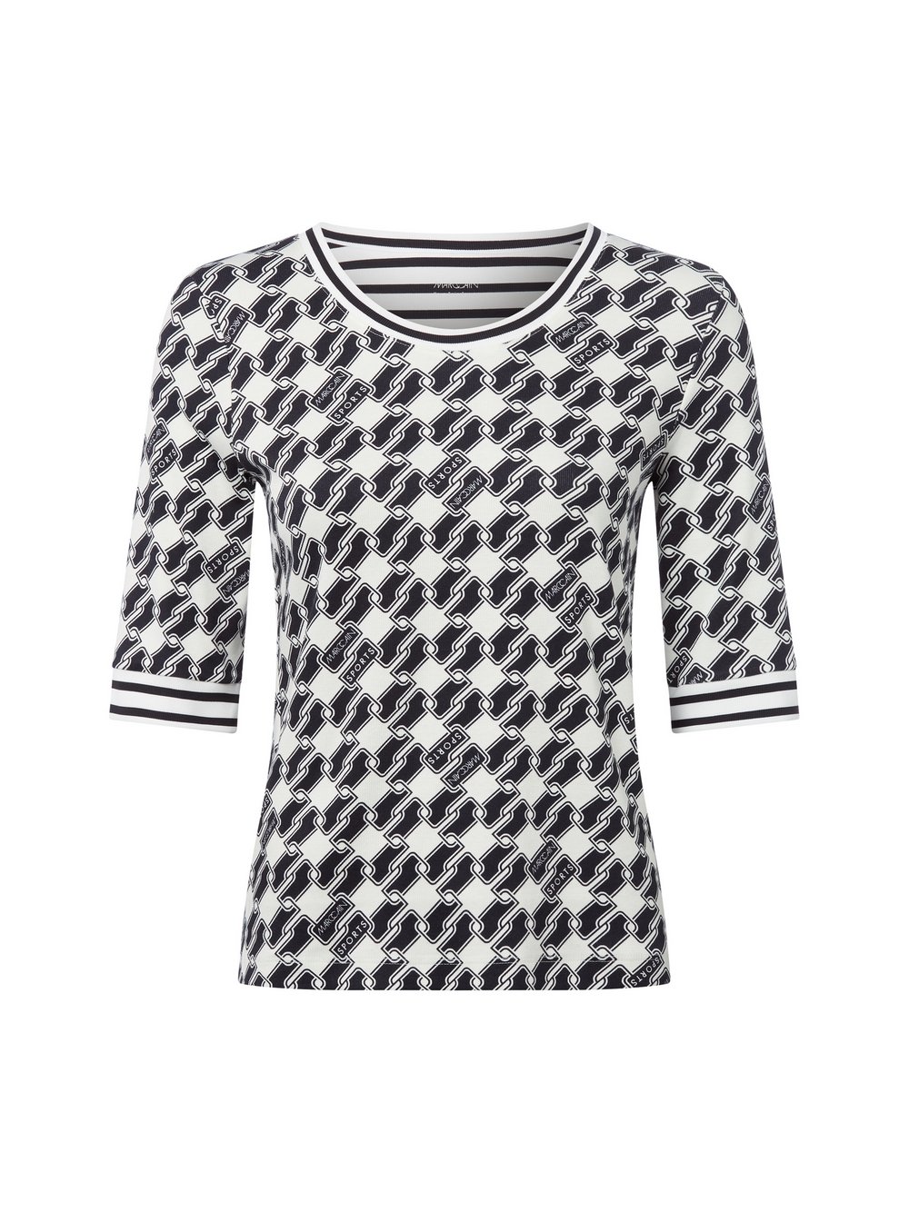 Marc Cain Langarmshirt Damen Baumwolle mehrfarbig gemustert, 44