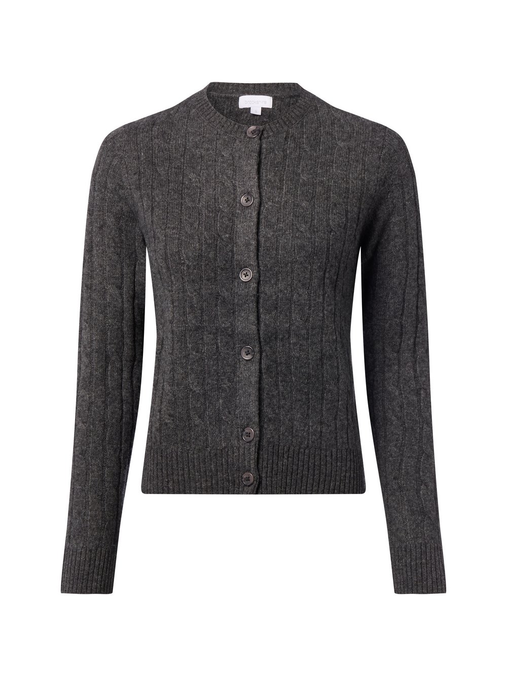 brookshire Woll-Strickjacke Damen Wolle grau meliert, S