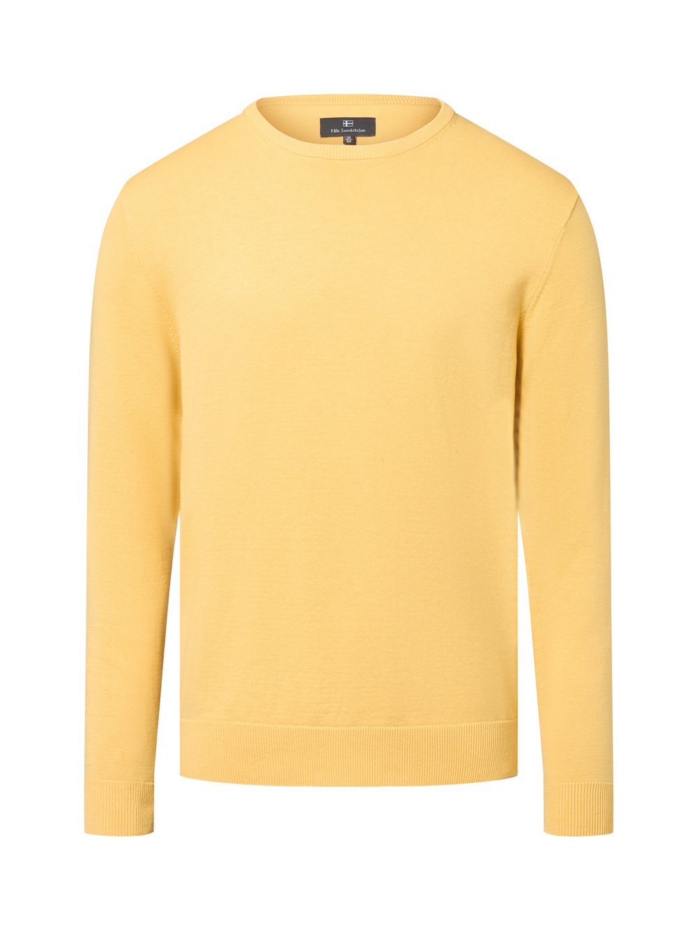 Nils Sundström Pullover Herren Baumwolle gelb, XXXL
