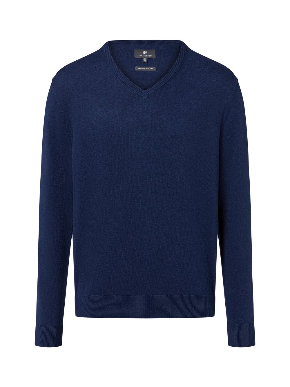 Nils Sundström Pullover Herren Baumwolle blau meliert, M