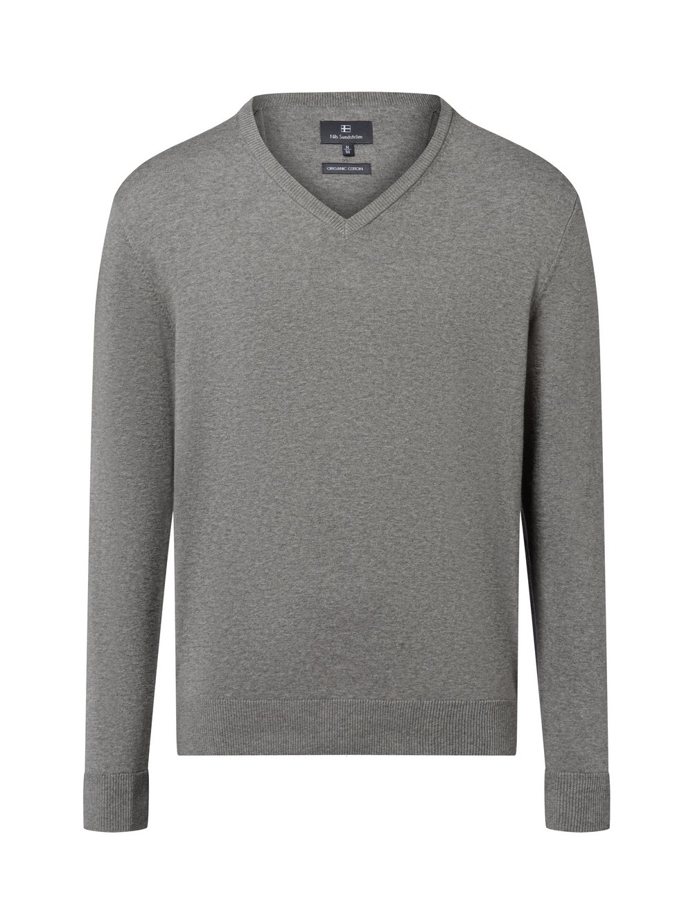 Nils Sundström Pullover Herren Baumwolle grau meliert, S