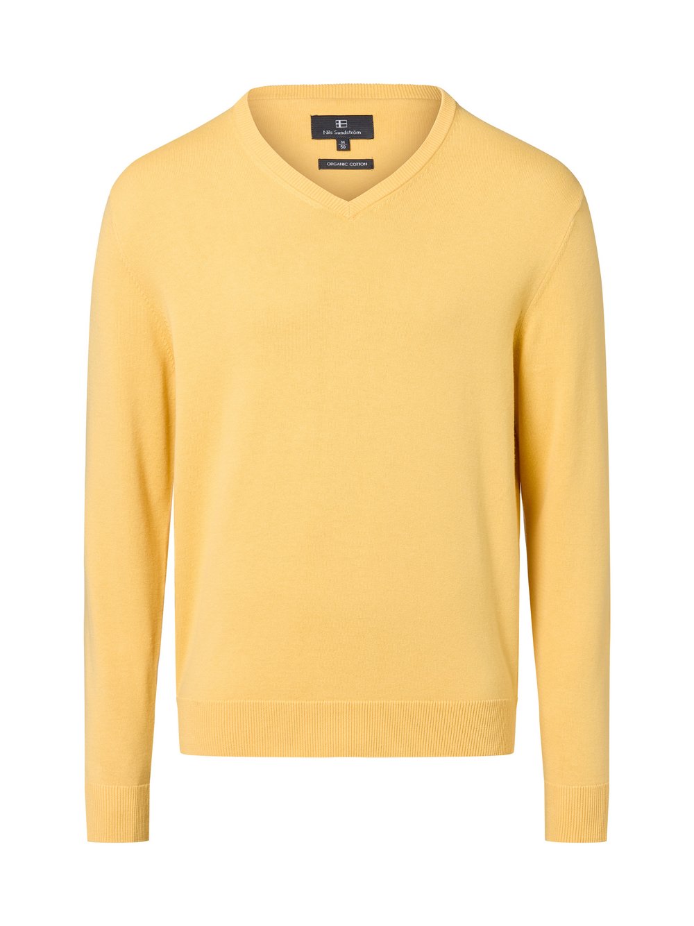 Nils Sundström Pullover Herren Baumwolle gelb, XL