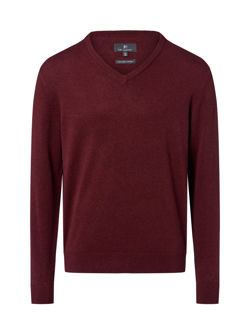 Nils Sundström Pullover Herren Baumwolle rot meliert, M