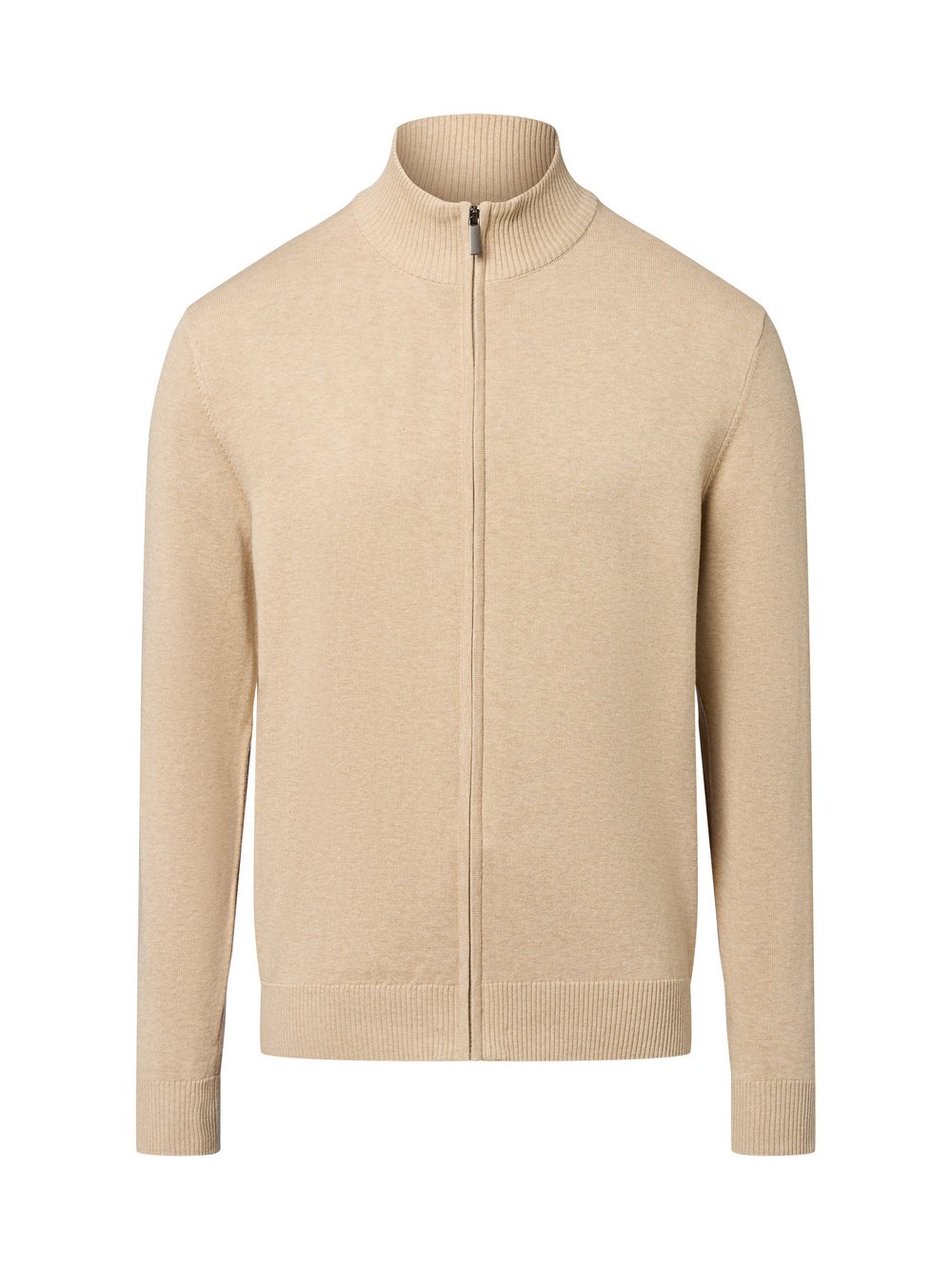 Nils Sundström Strickjacke Herren Feinstrick beige meliert, XXL