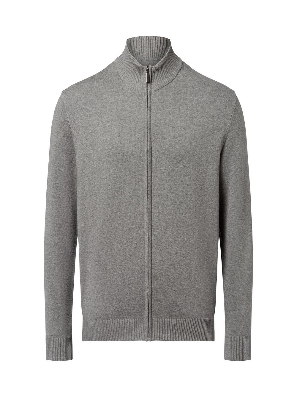Nils Sundström Strickjacke Herren Feinstrick grau meliert, XL