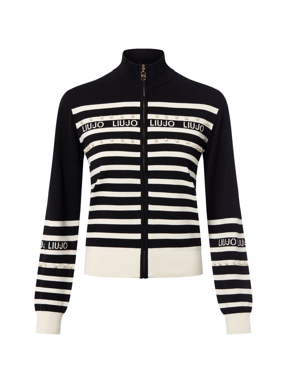Thumbnail - Liu Jo Collection Strickjacke Damen Viskose mehrfarbig gestreift, L