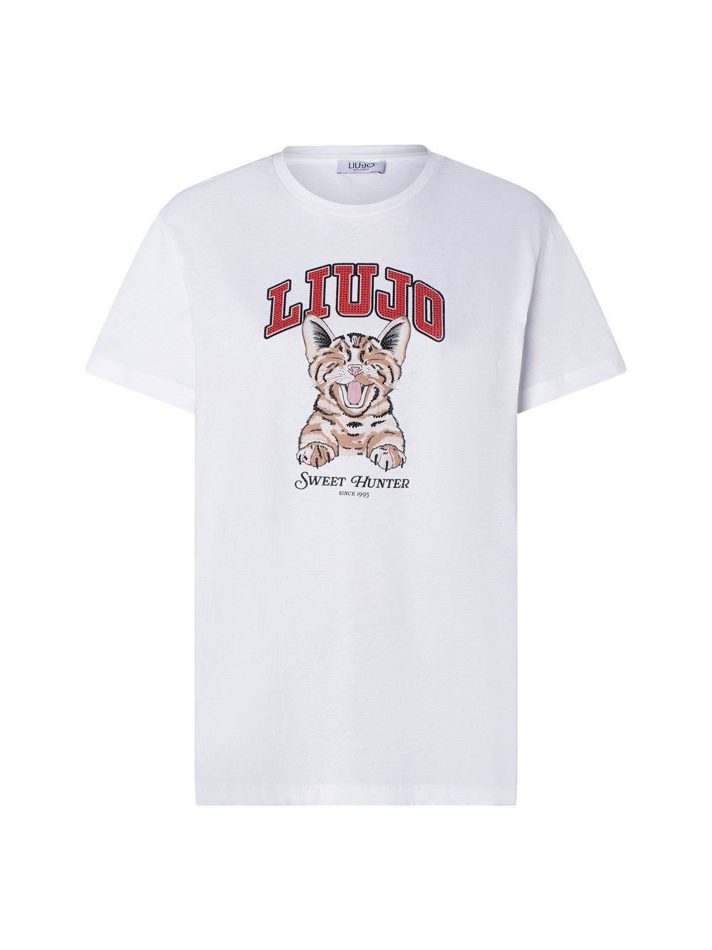 Liu Jo Collection T-Shirt Damen Baumwolle weiß bedruckt, S