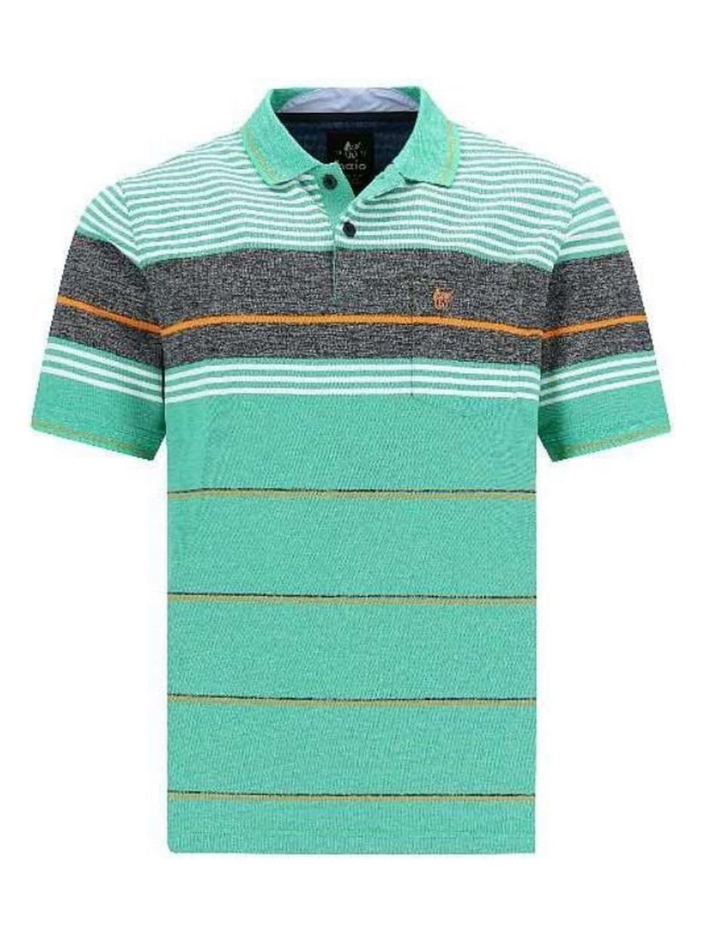 hajo Poloshirt Herren Mikrofaser blau gestreift, 54