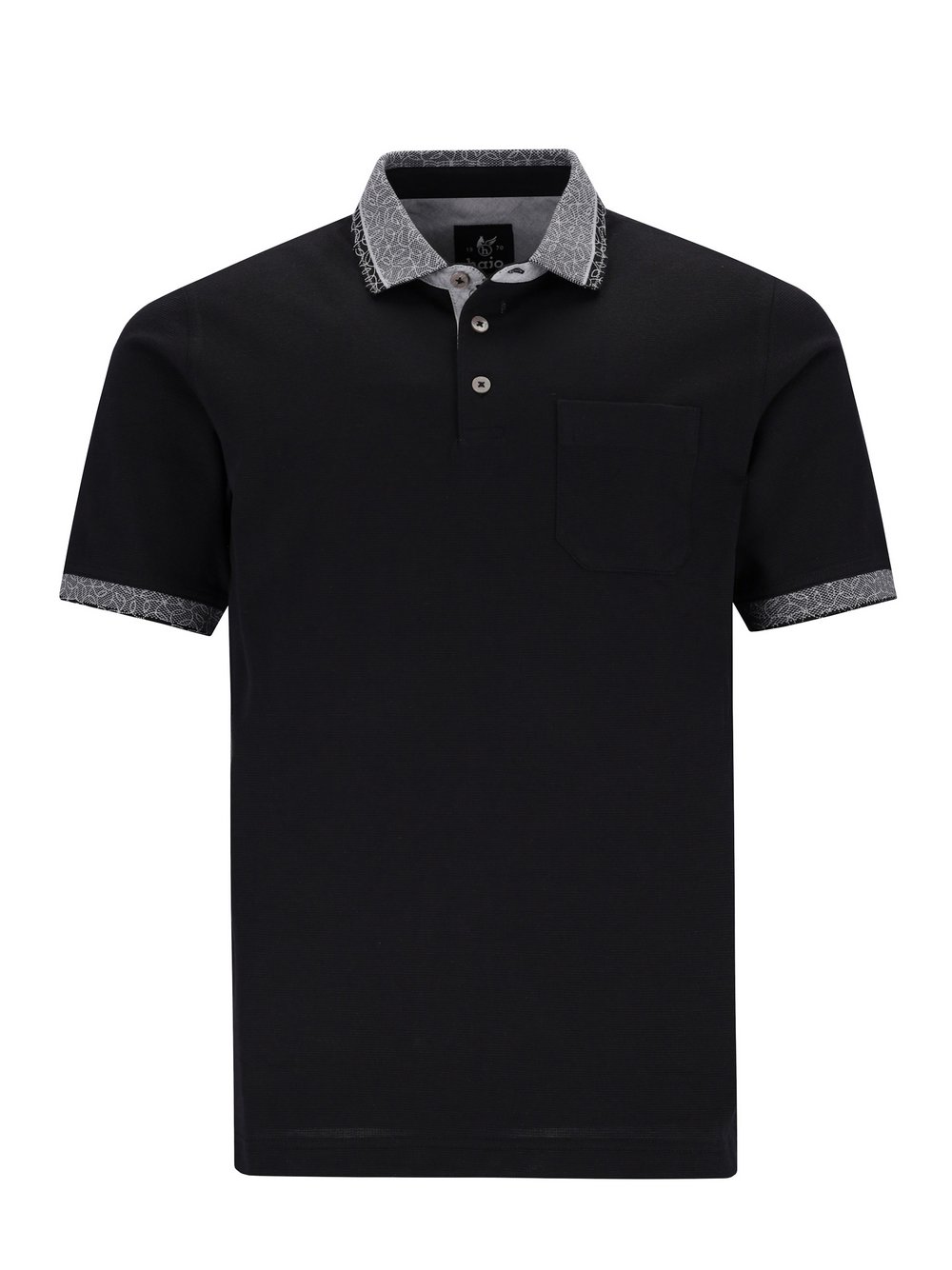 hajo Poloshirt Herren Baumwolle schwarz, 54