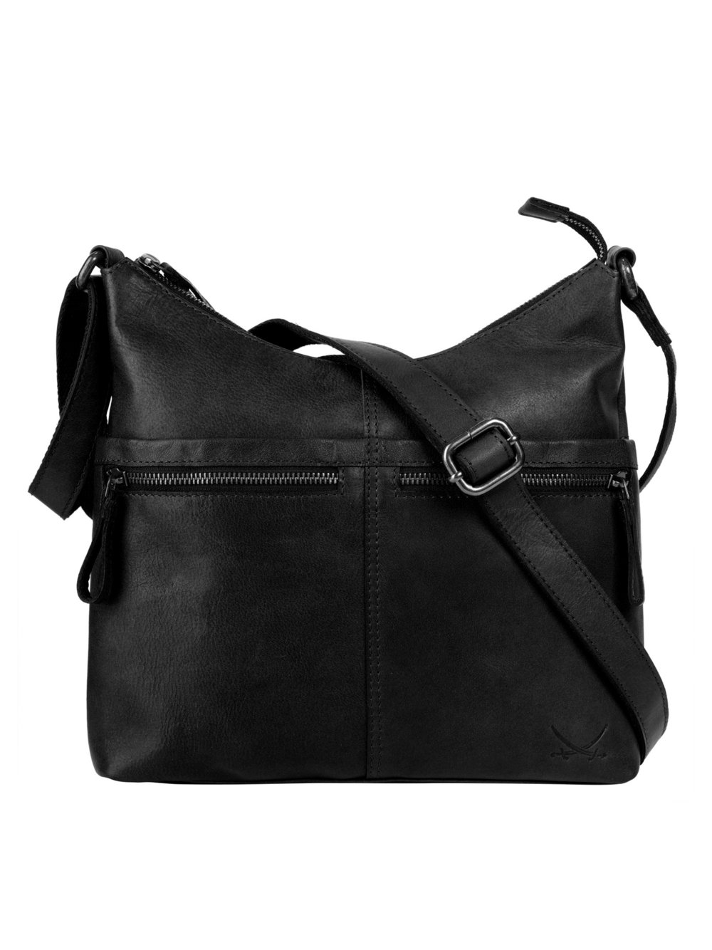 Thumbnail - Sansibar Umhängetasche Damen Leder schwarz, ONE SIZE