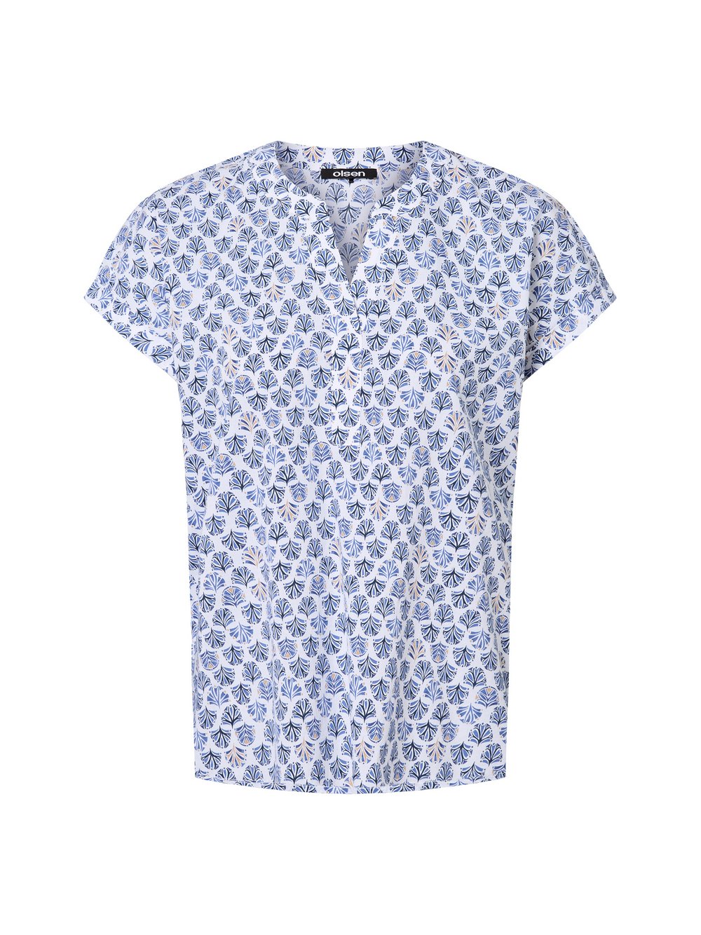 Olsen Blusenshirt -Boho Beauty Damen Baumwolle mehrfarbig gemustert, 44