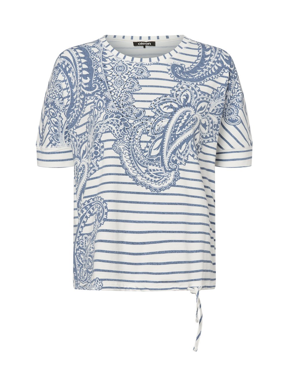 Olsen T-Shirt Damen Baumwolle mehrfarbig gemustert, 42