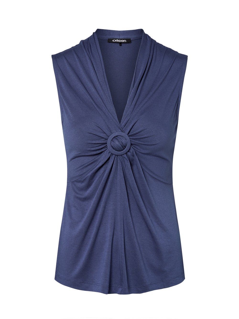 Olsen Jersey-Top Damen Viskose blau, 36