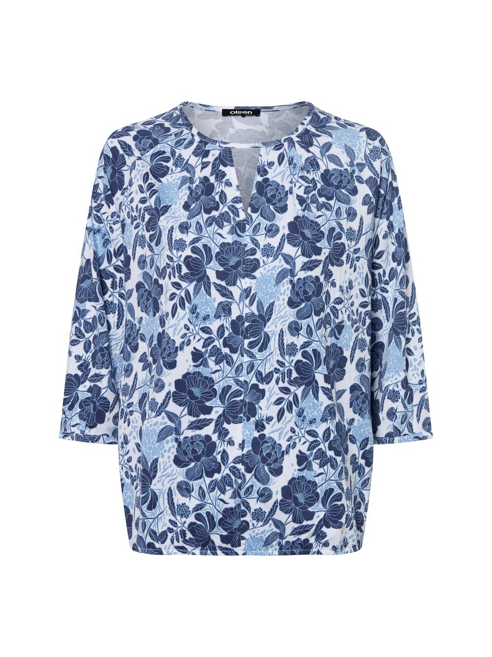 Olsen Shirt Damen Baumwolle mehrfarbig gemustert, 38
