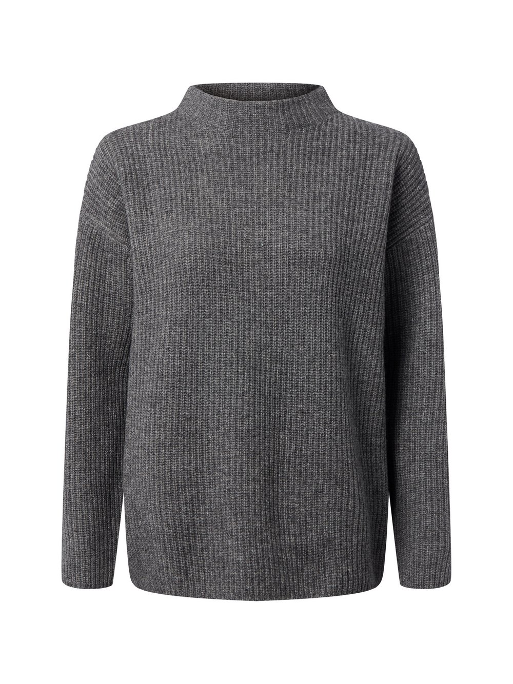 Marie Lund Strickpullover aus Merino Damen grau meliert, XS