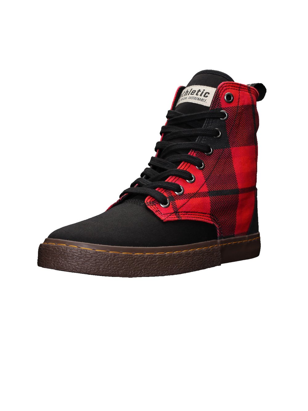 Ethletic Sneaker Damen Baumwolle rot kariert, 39