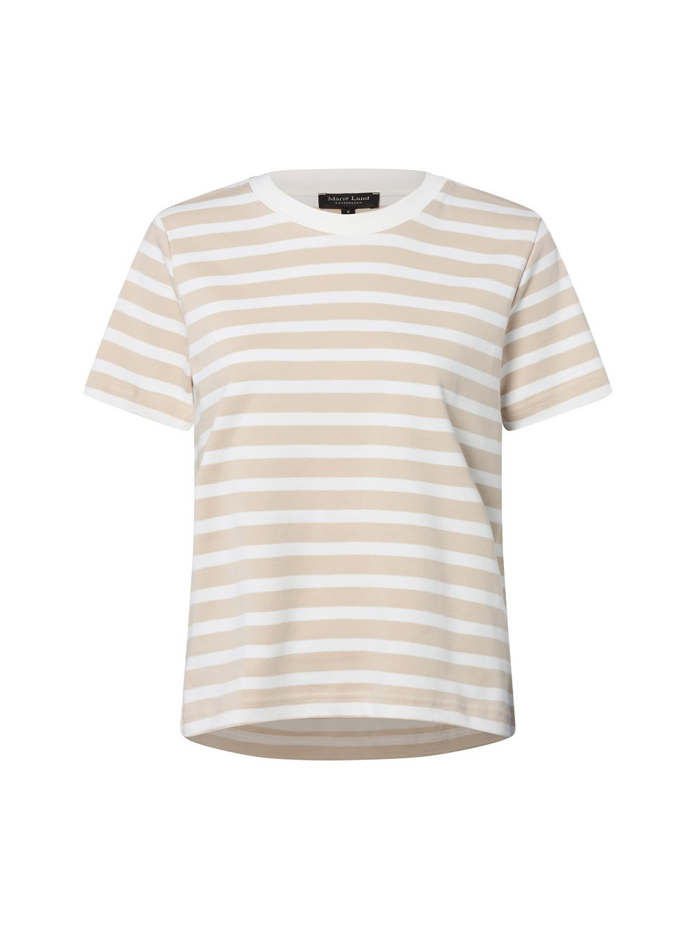 Marie Lund T-Shirt Damen Baumwolle beige gestreift, L