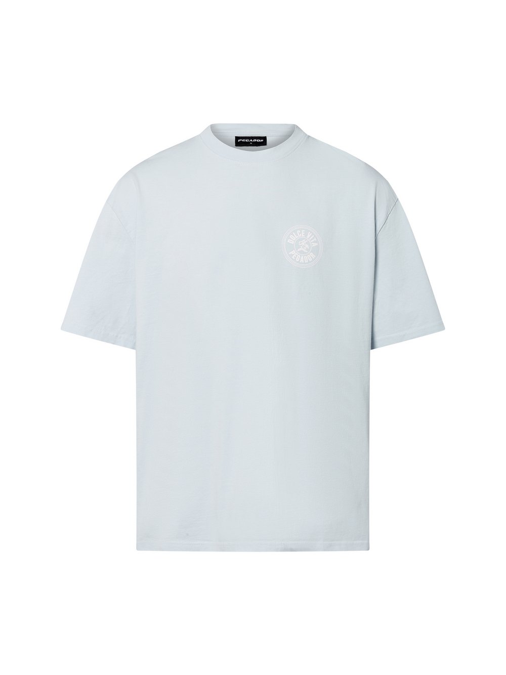 PEGADOR T-Shirt Herren Baumwolle blau bedruckt, L