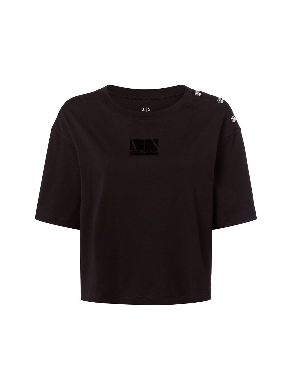 Armani Exchange T-Shirt Damen Baumwolle schwarz, XS