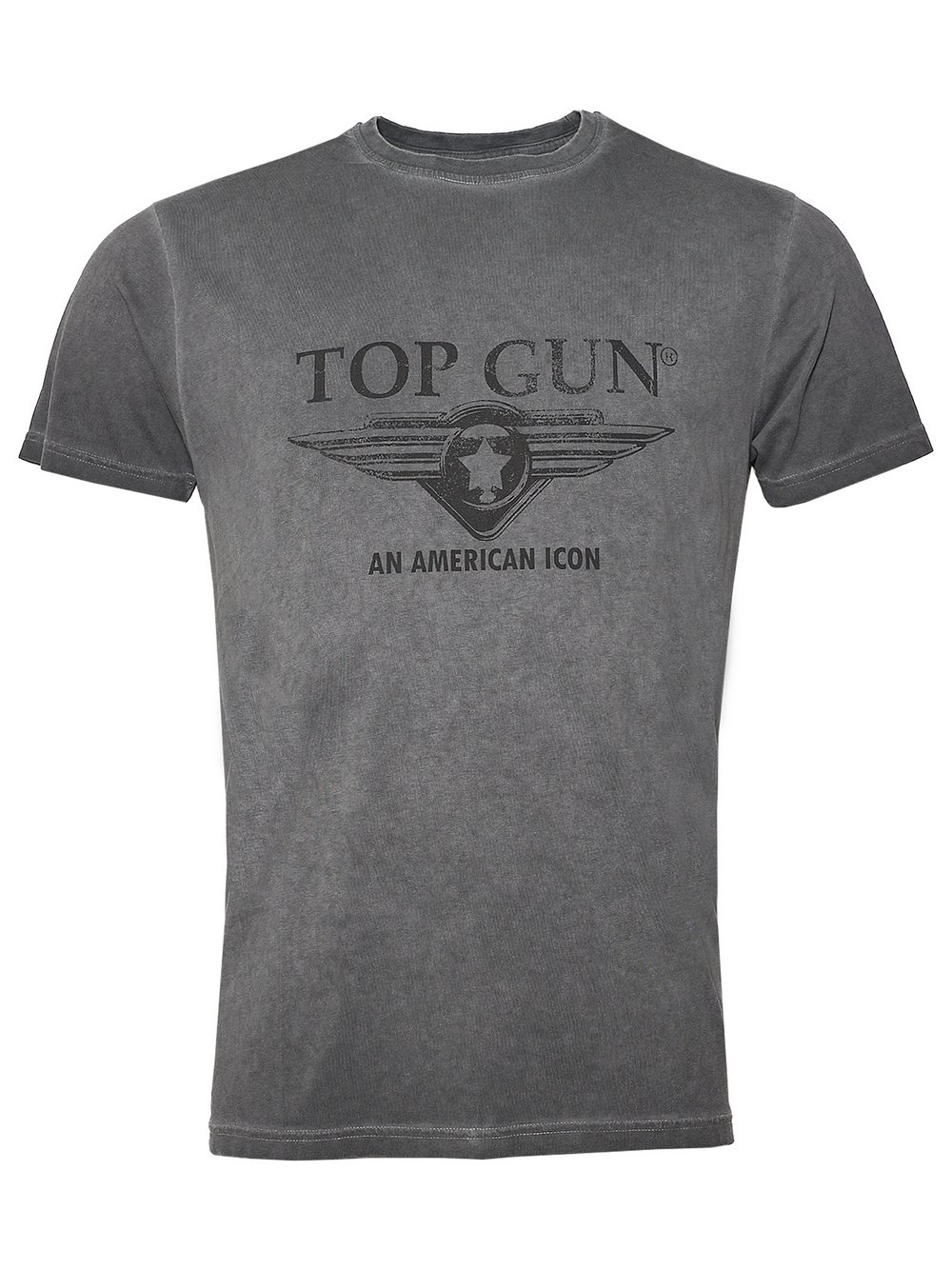 Thumbnail - Topgun T-Shirt Herren Baumwolle grau bedruckt, L