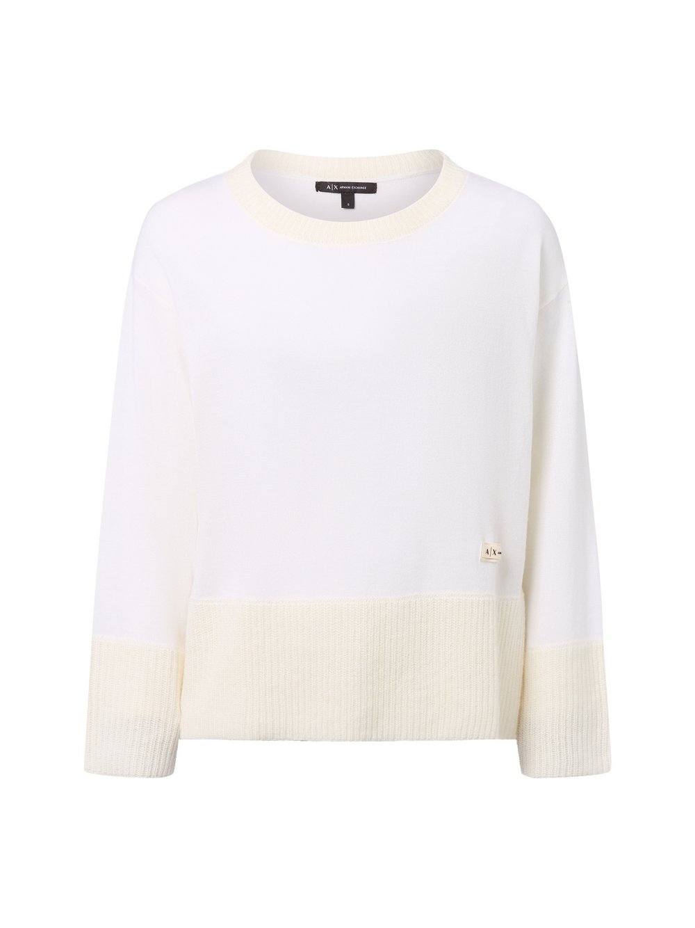 Armani Exchange Pullover mit Alpaka-Anteil Damen Polyamid weiß, XS