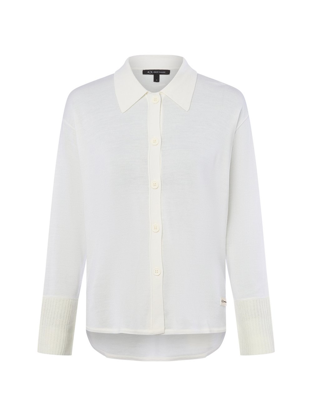 Armani Exchange Feinstrickjacke Damen Schurwolle weiß, M