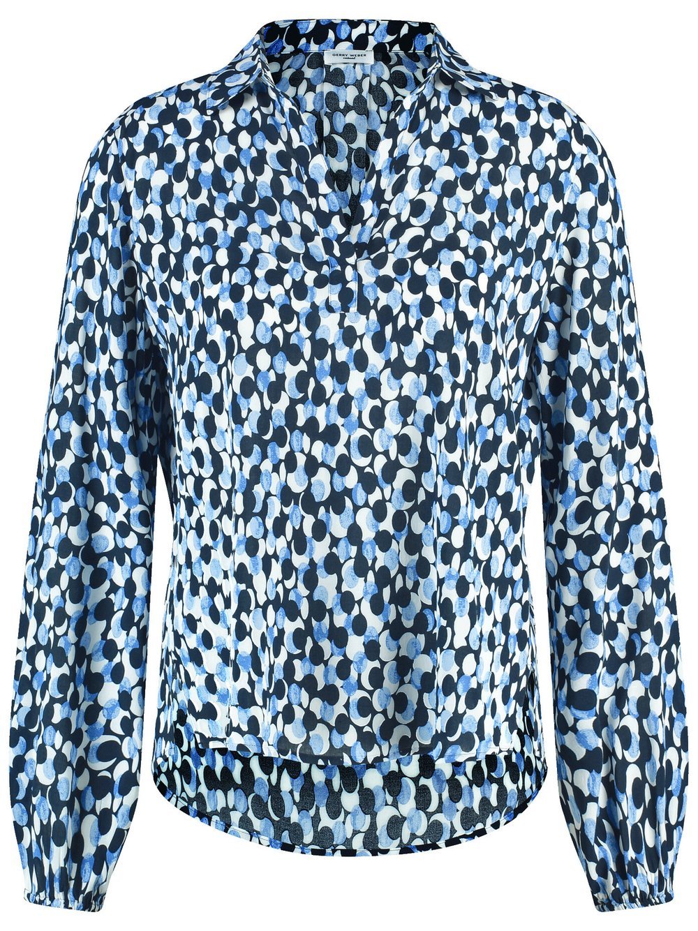 Gerry Weber Bluse Damen Viskose blau gepunktet, 36