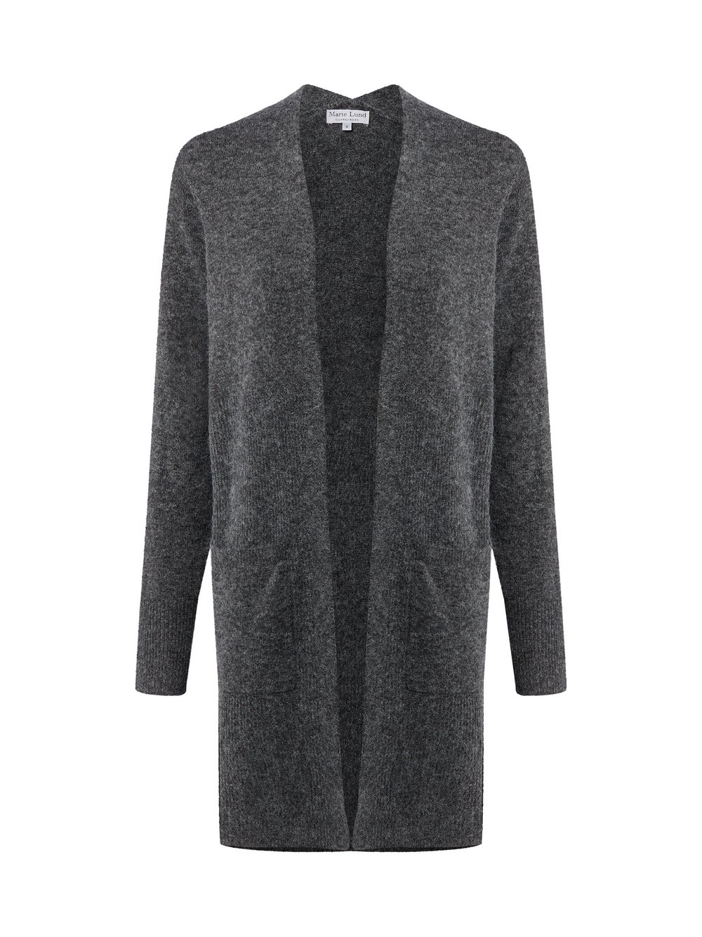 Marie Lund Strickhülle Damen Feinstrick grau meliert, XL