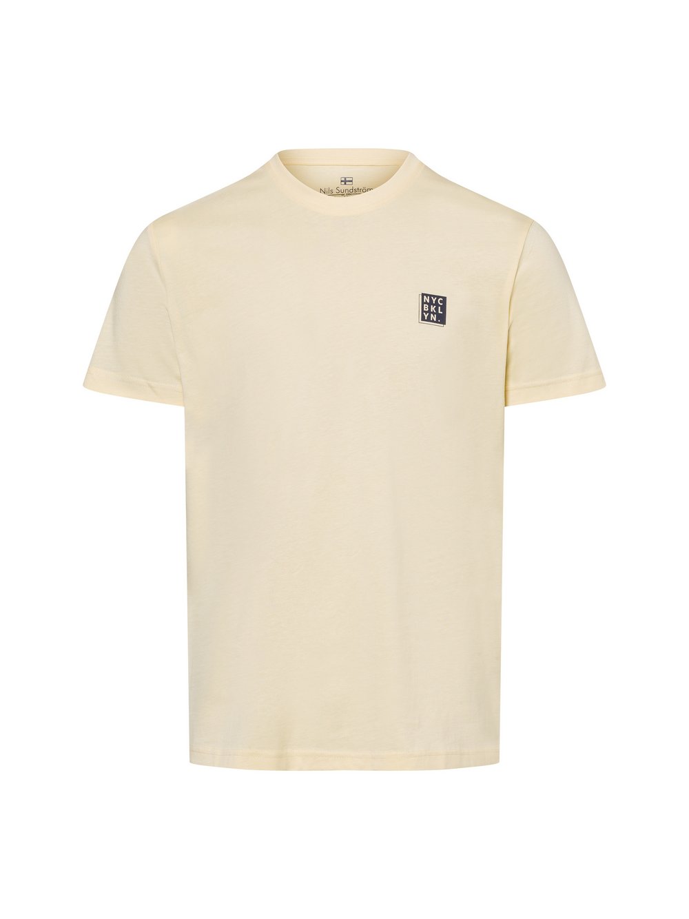 Nils Sundström T-Shirt Herren Baumwolle gelb meliert, S