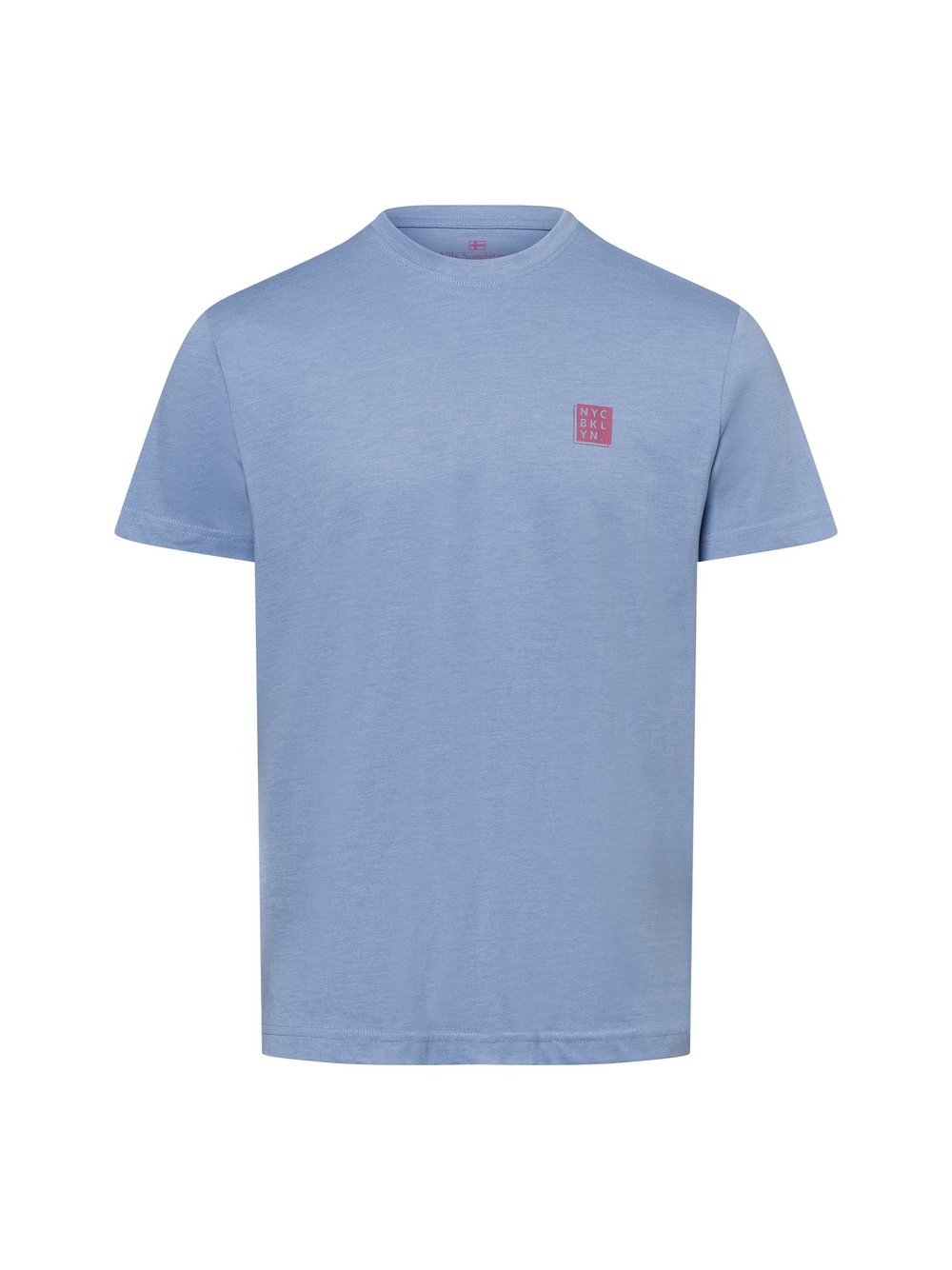 Nils Sundström T-Shirt Herren Baumwolle blau meliert, XXXL