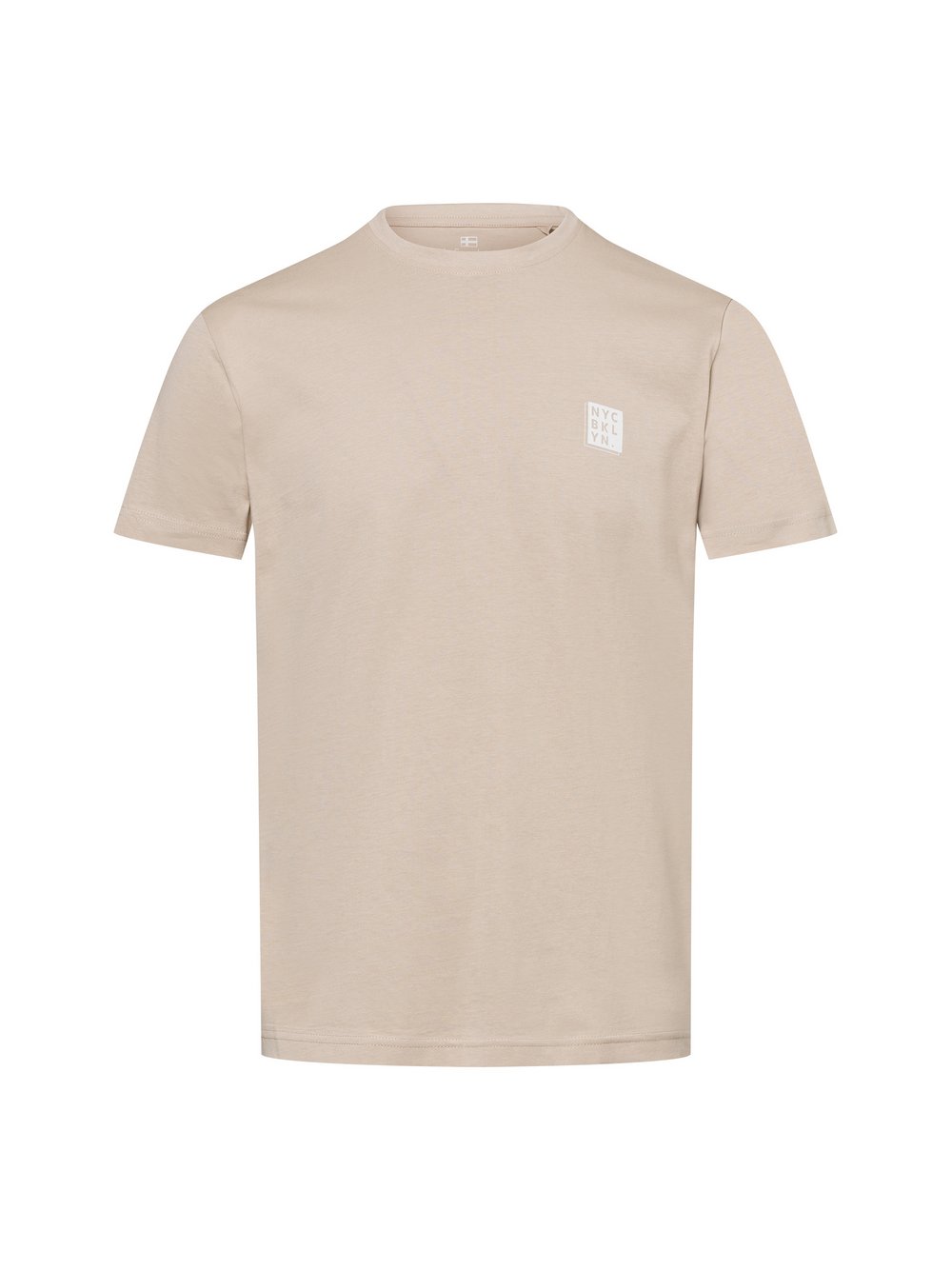 Nils Sundström T-Shirt Herren Baumwolle beige meliert, XXXL