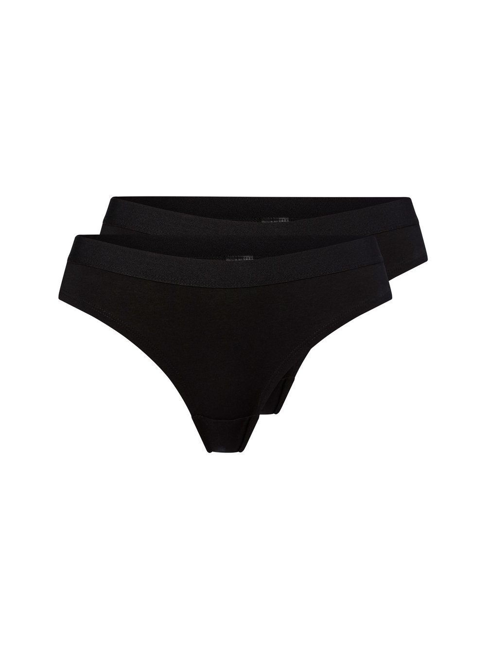 Snocks Brazilian-Slip im 2er-Pack Damen Baumwolle schwarz, S