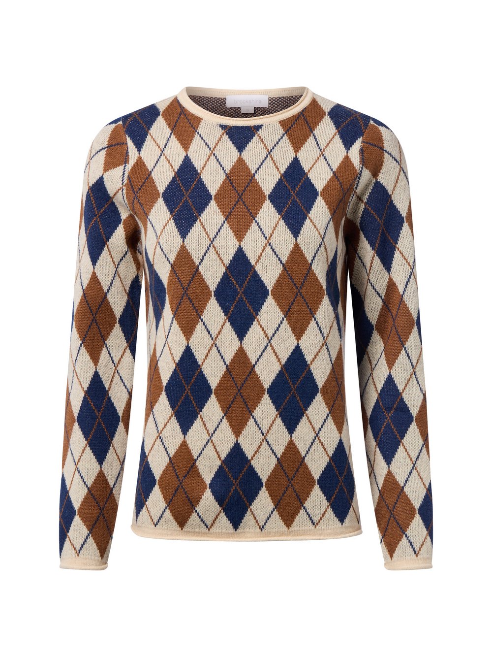 brookshire Wollpullover Damen Wolle mehrfarbig kariert, XL