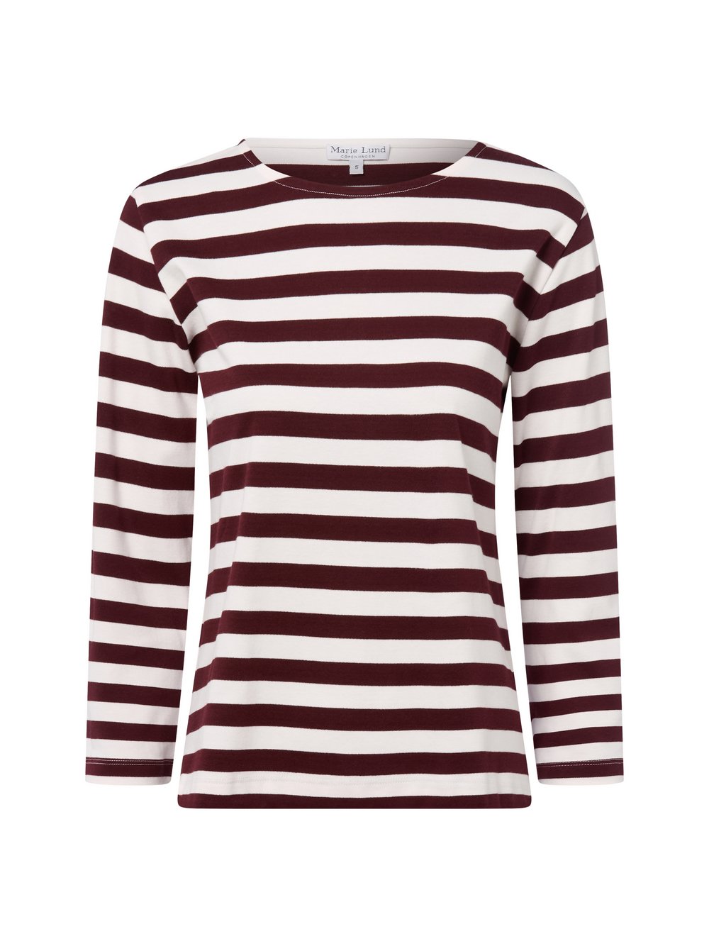 Marie Lund Langarmshirt Damen Baumwolle mehrfarbig gestreift, XS