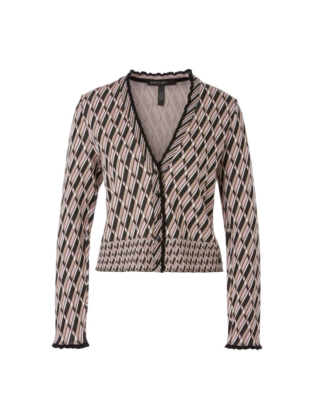 Marc Cain Cardigan Damen Baumwolle rosa gemustert, 34