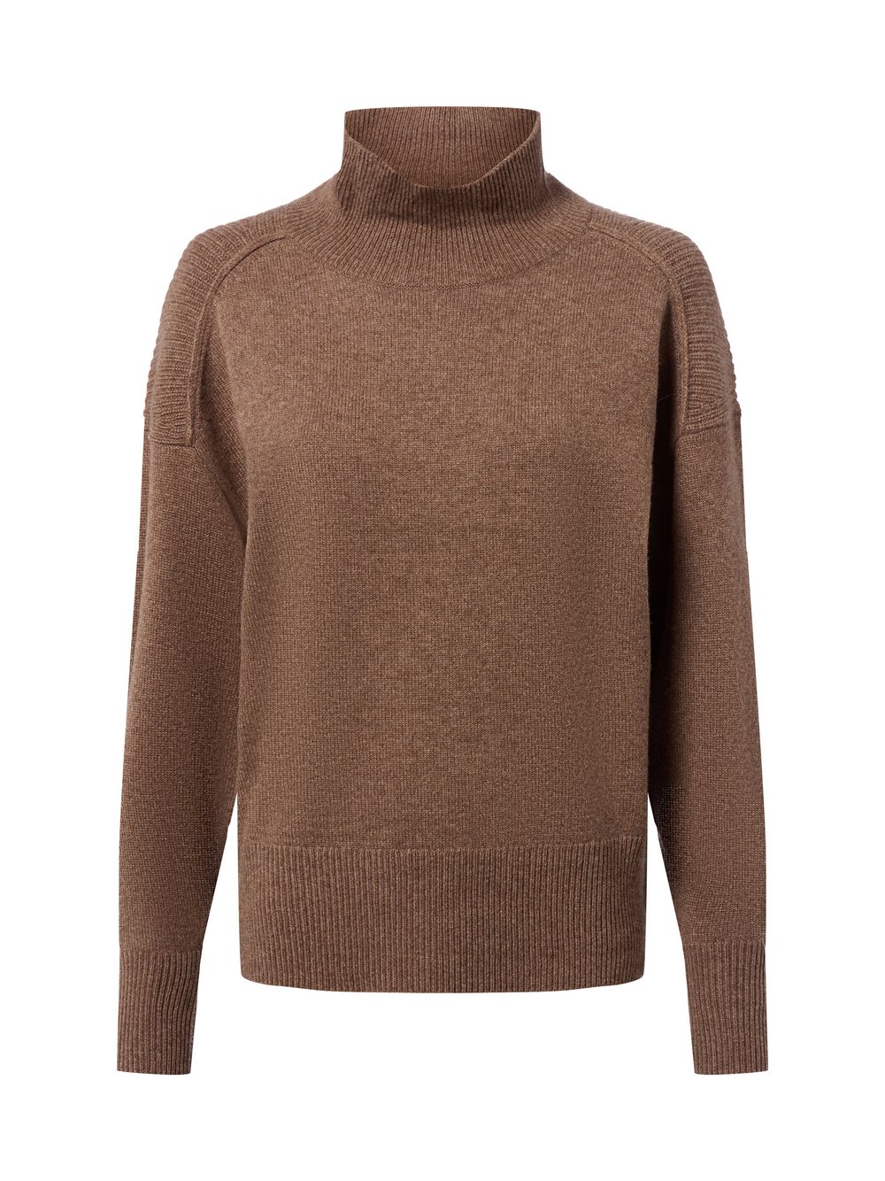 IPURI Pure Cashmere Pullover Damen Feinstrick braun meliert, XS