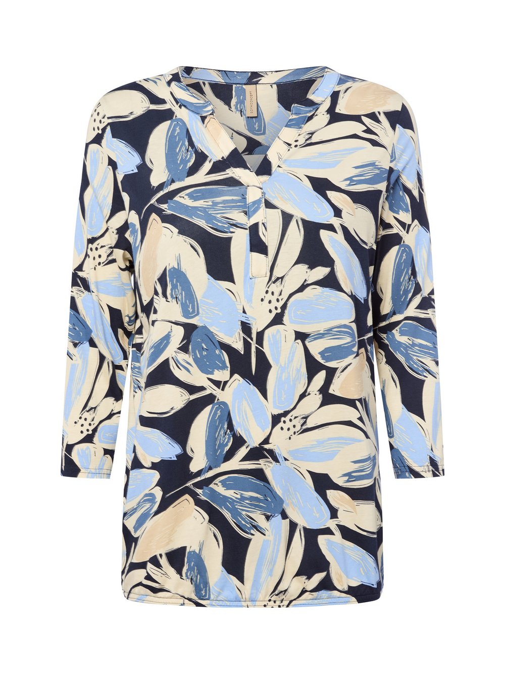 soyaconcept® Langarmshirt Damen Baumwolle mehrfarbig gemustert, S